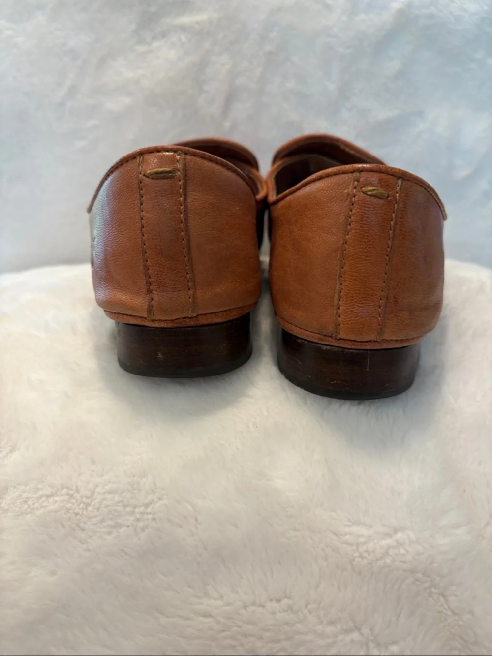Frye Women’s Slip-On Leather Loafers in Brown